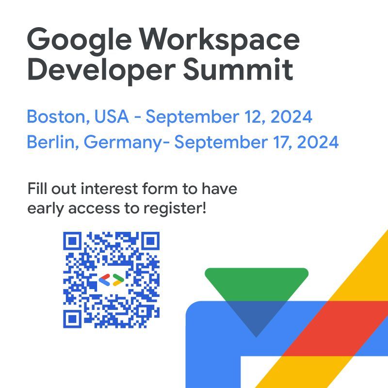 Google Workspace Developer Summits 2024